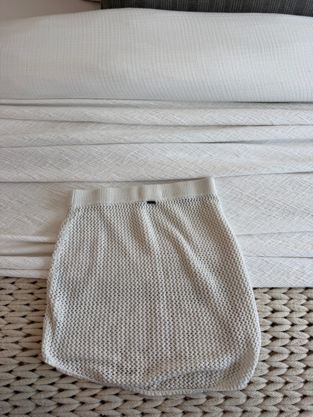O’Neill Textured Knit Cream Sweater Skirt